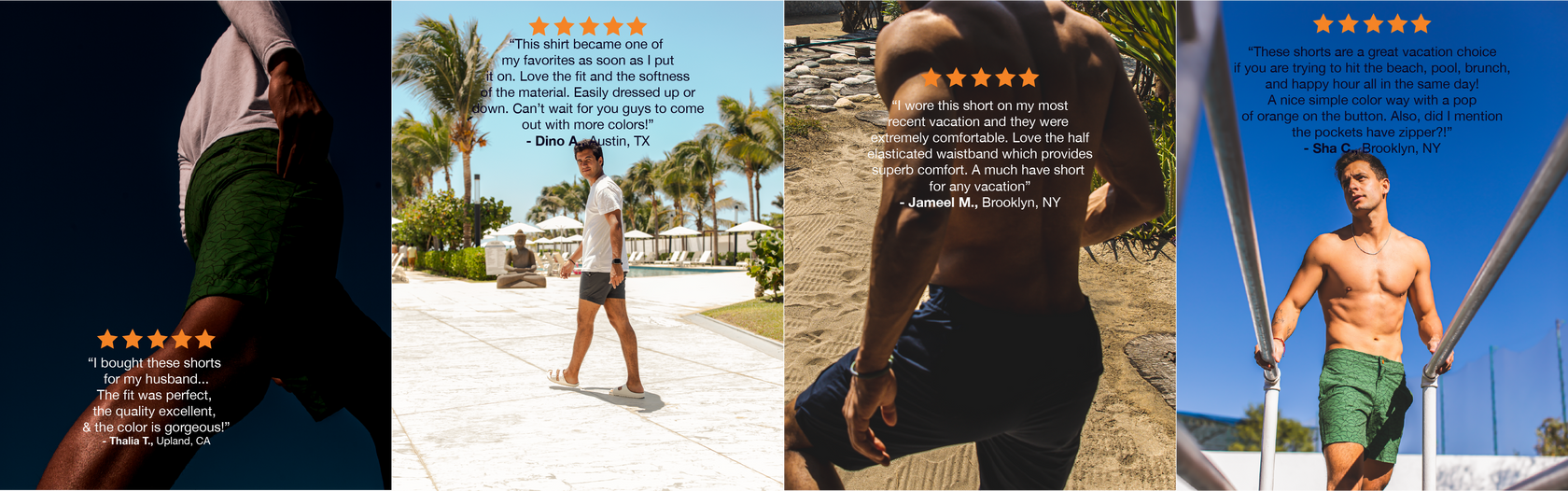 In these you see the Stolmid green (phuket) shorts, the navy (Brooklyn) shorts, and the grey (or gray Brooklyn) shorts. Representative of quiet luxury (#quietluxury), these are known as the shorts with the orange button.